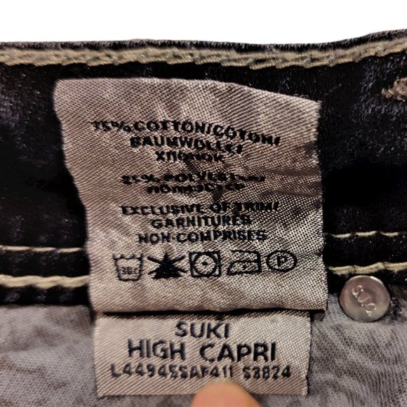 Silver Jeans Co Dark Wash "Suki" High Capris Sz 33 - Picture 4 of 7